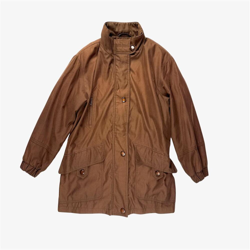Brown vintage jacket 90s 80s windbreaker jacket lightweight size XS from Gallery